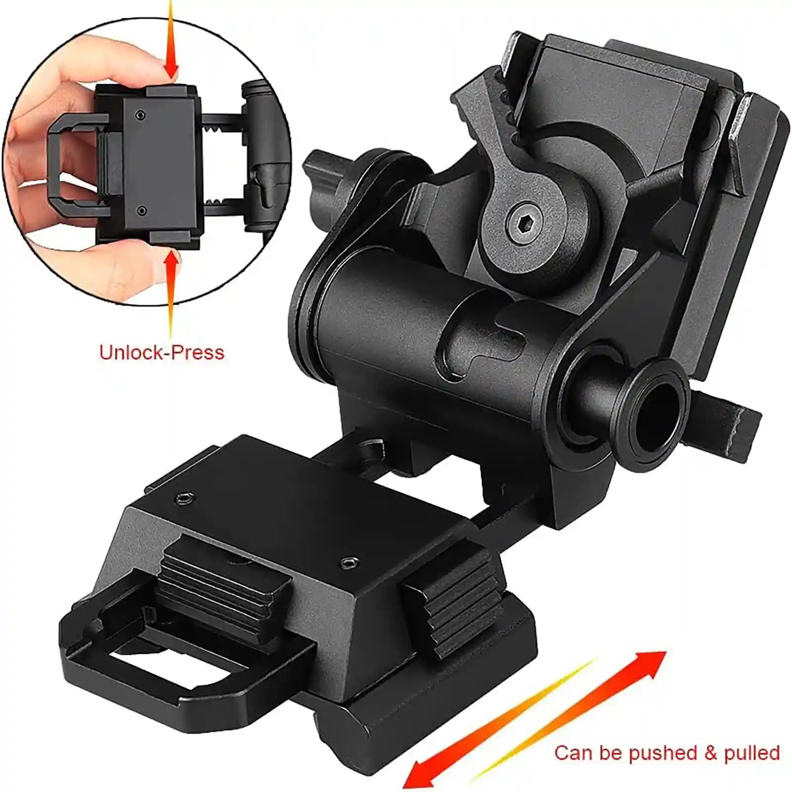Night Vision Goggles NVG Mount L4 G24 Helmet Mount Metal Black/Tan image 5