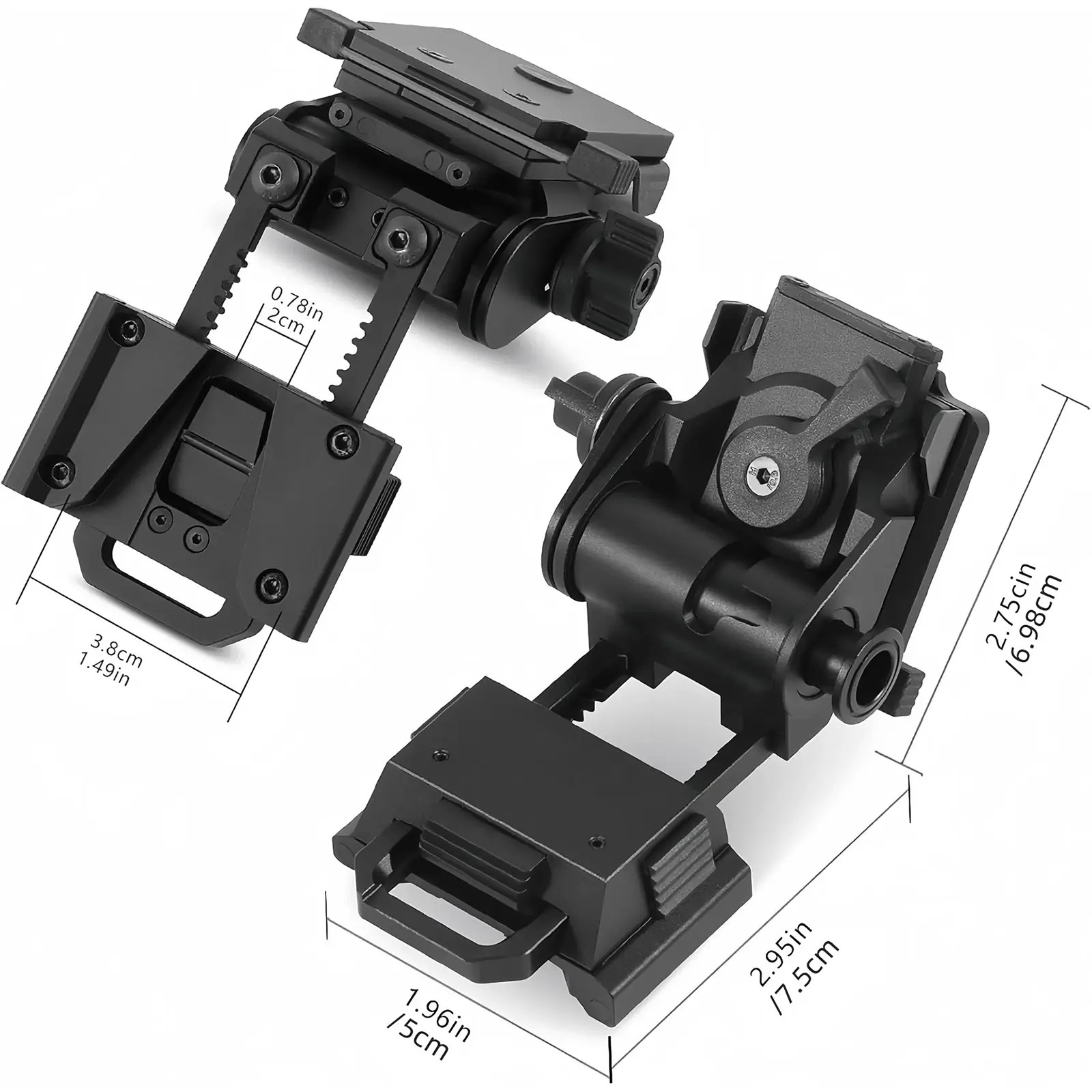 Night Vision Goggles NVG Mount L4 G24 Helmet Mount Metal Black/Tan image 12