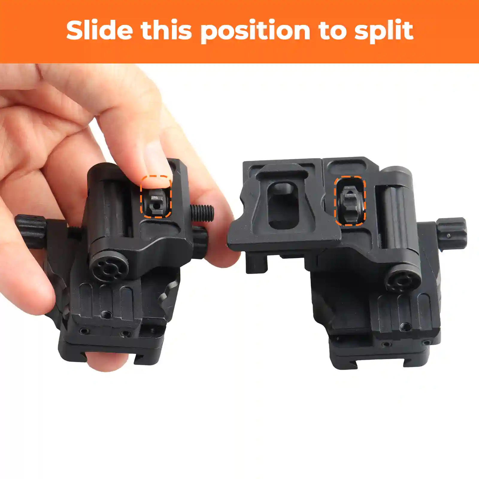 YSS PVS-14 Modular Bridge Mount — Dovetail Shoe, Aluminum Hollow Design for Night Vision Goggles image 8