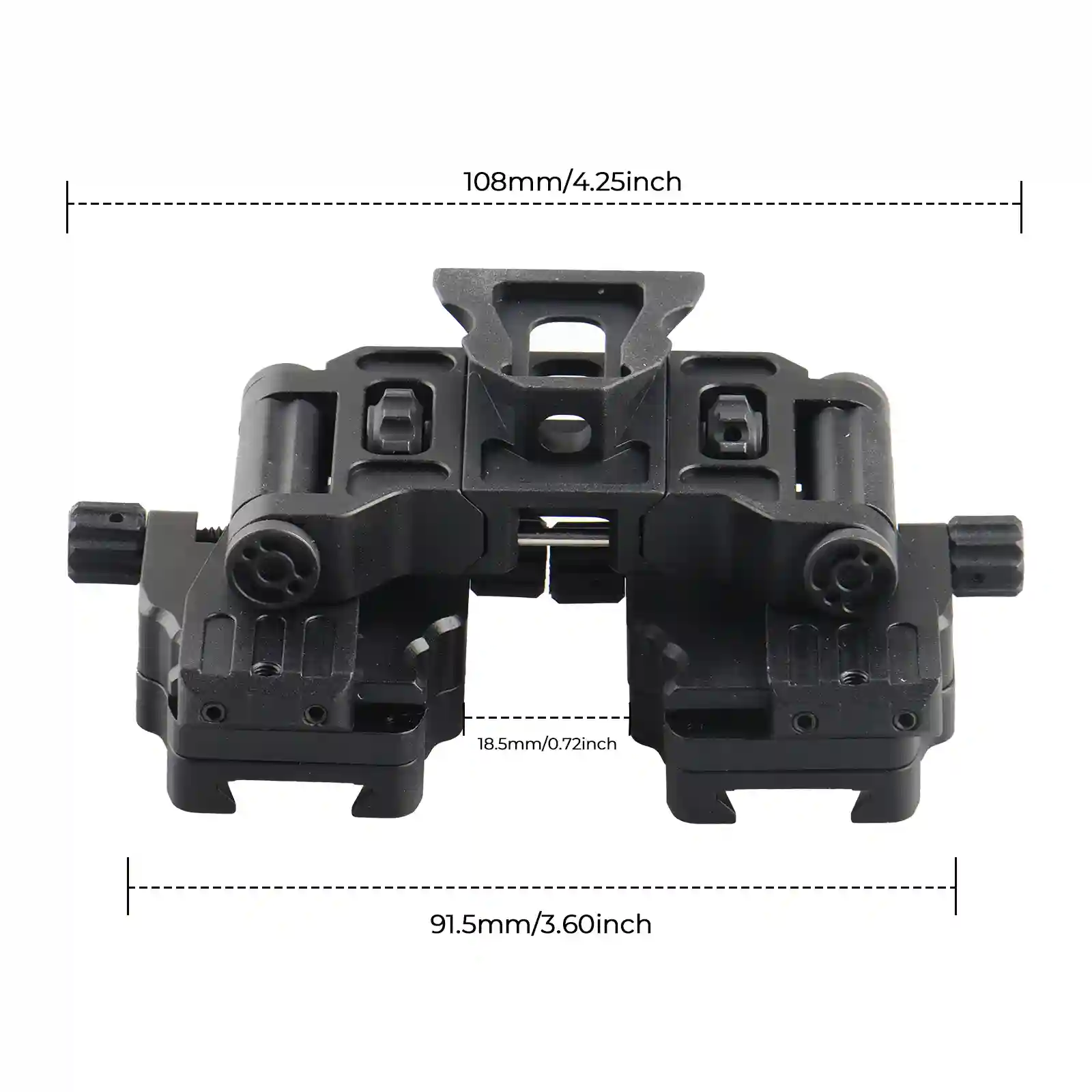YSS PVS-14 Modular Bridge Mount — Dovetail Shoe, Aluminum Hollow Design for Night Vision Goggles image 5