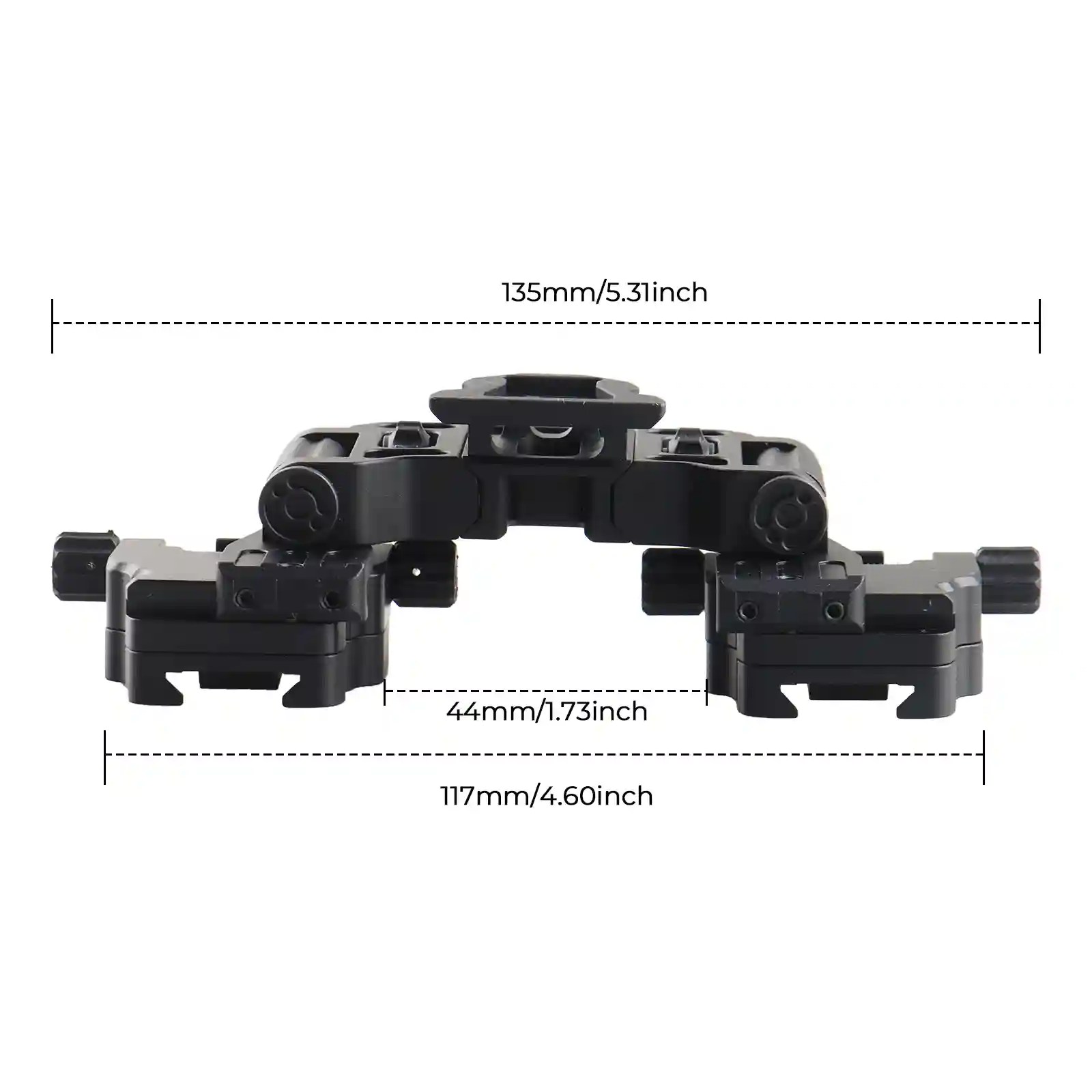 YSS PVS-14 Modular Bridge Mount — Dovetail Shoe, Aluminum Hollow Design for Night Vision Goggles image 16