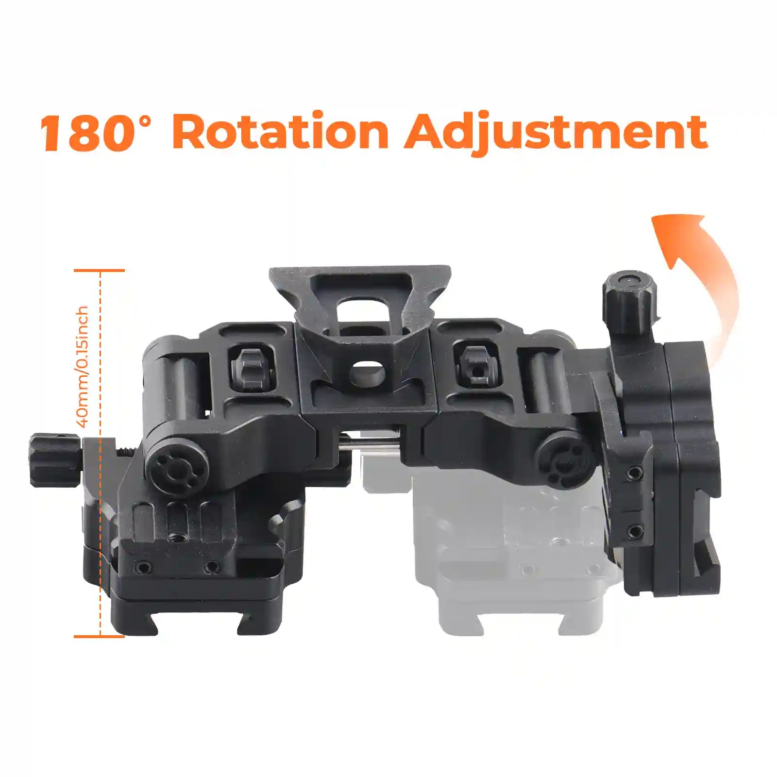 YSS PVS-14 Modular Bridge Mount — Dovetail Shoe, Aluminum Hollow Design for Night Vision Goggles image 13