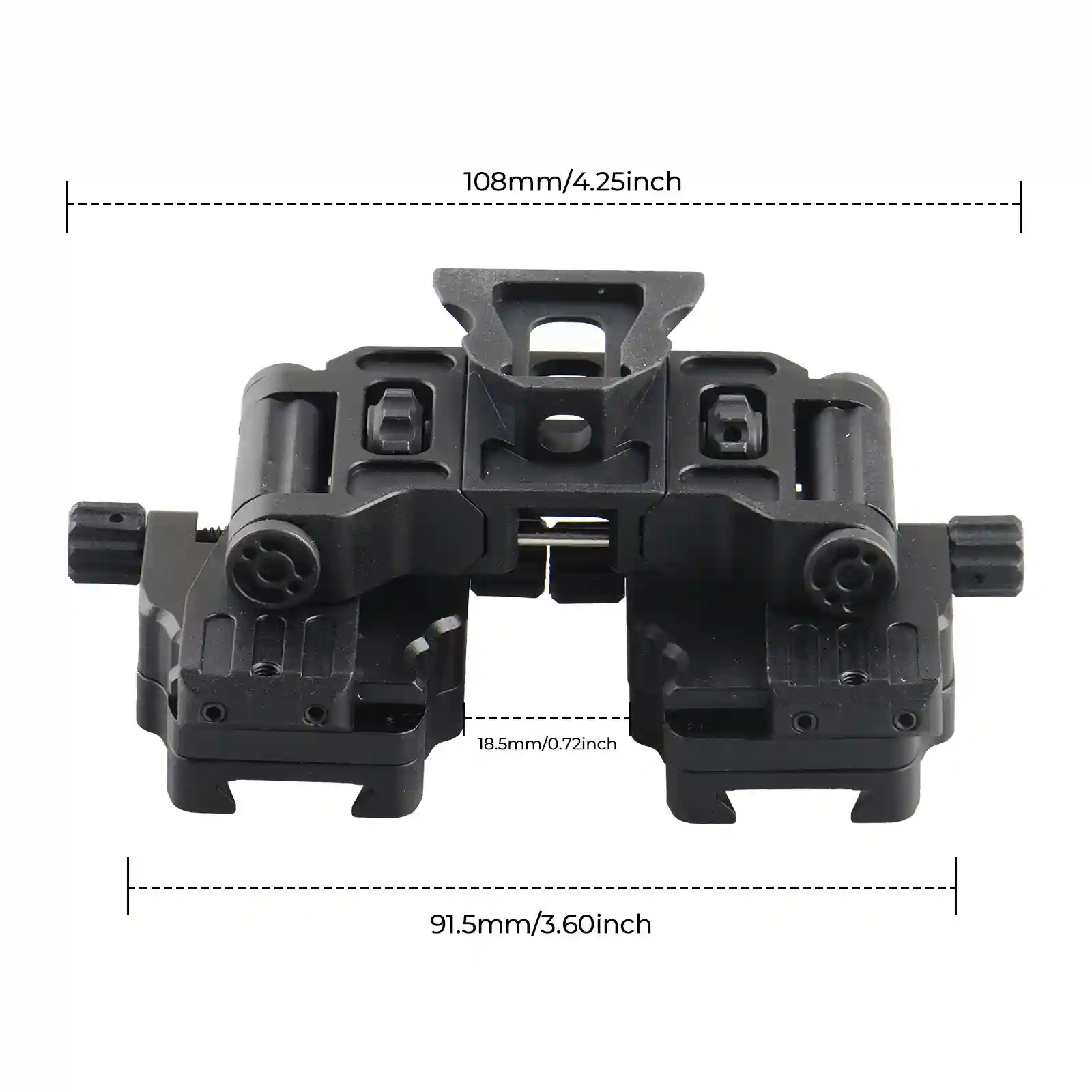 YSS PVS-14 Modular Bridge Mount — Dovetail Shoe, Aluminum Hollow Design for Night Vision Goggles image 23