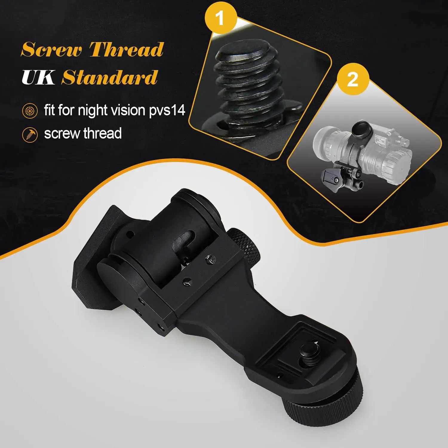 YSS L4G24 Nvg Helmet Mount and Dovetail J Arm Combo — Aluminum Construction, Compatible with Pvs14/18/31 for Helmet-Mounted Night Vision image 4