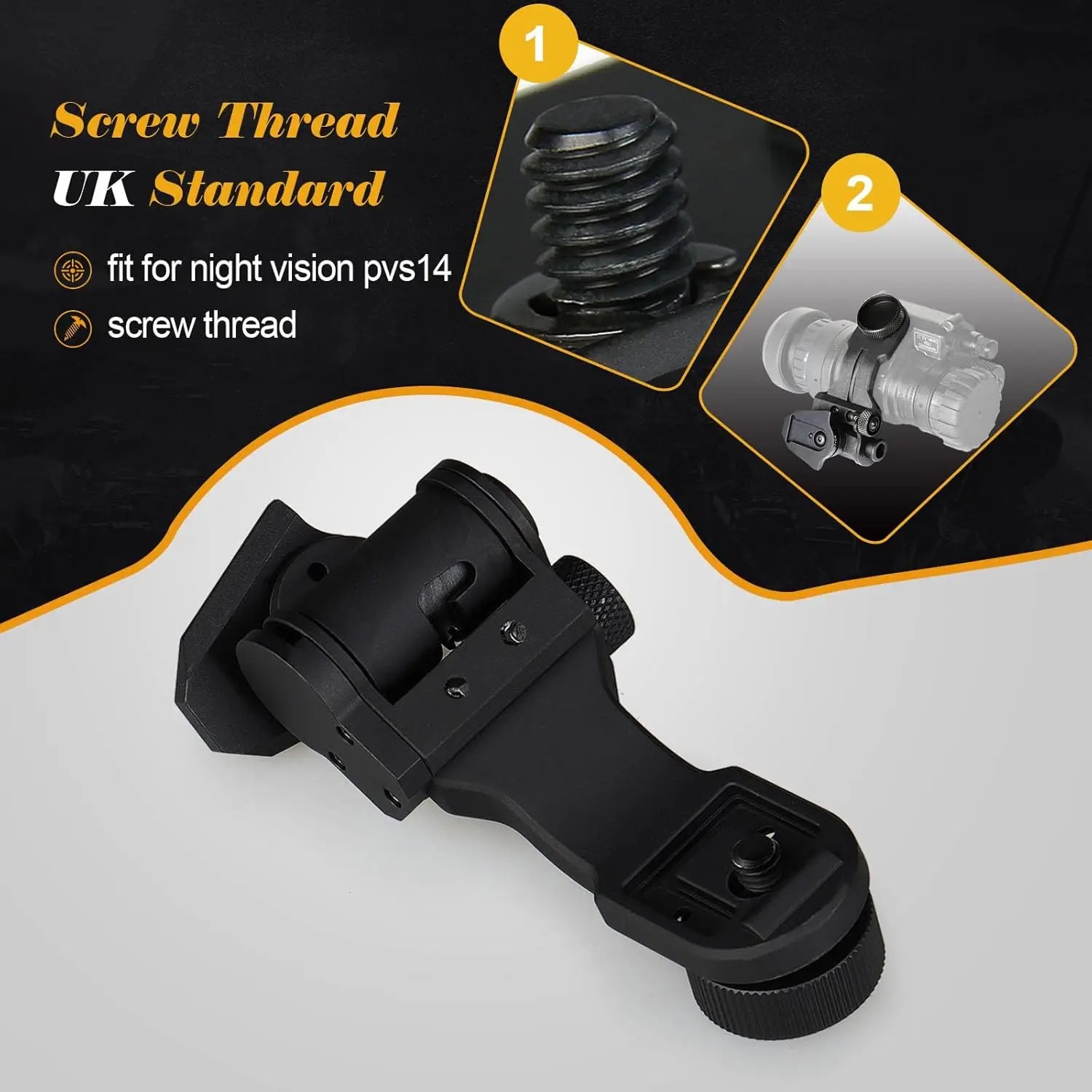 YSS L4G24 Nvg Helmet Mount and Dovetail J Arm Combo — Aluminum Construction, Compatible with Pvs14/18/31 for Helmet-Mounted Night Vision image 17