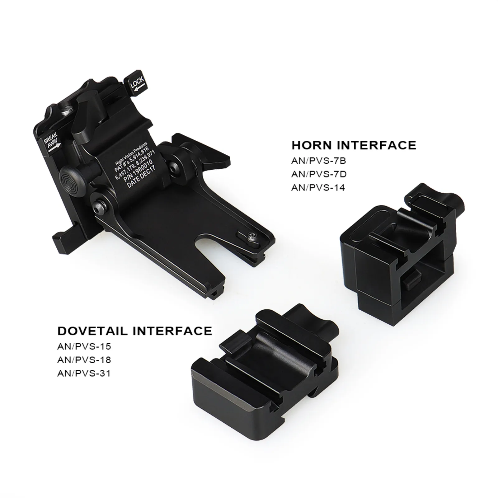 Norotos NVG Mount Lo-Sto Helmet Mount Push Button image 2