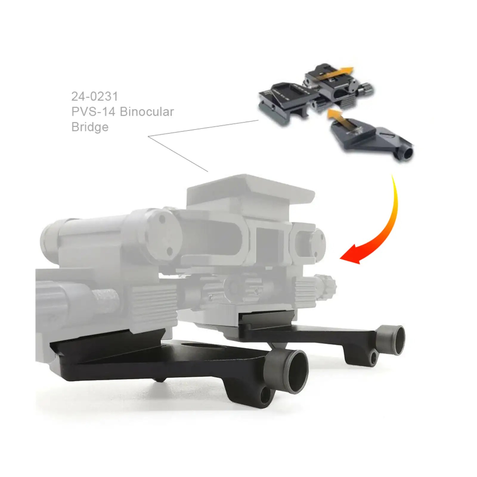 PVS-14 Dovetail Shoe Right-Left Arm Kit Binocular Bridge image 21