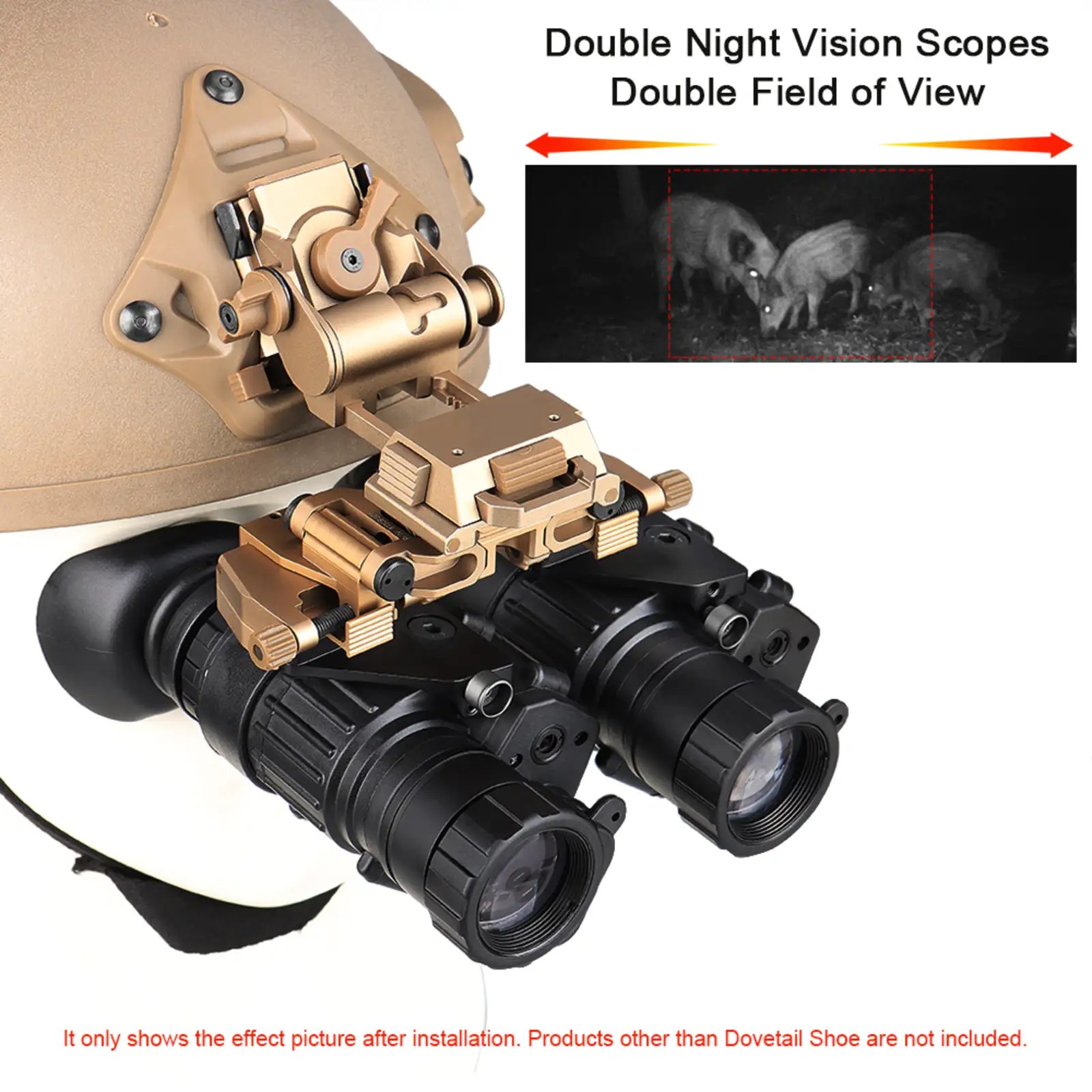 PVS-14 Dovetail Shoe Right-Left Arm Kit Binocular Bridge image 20