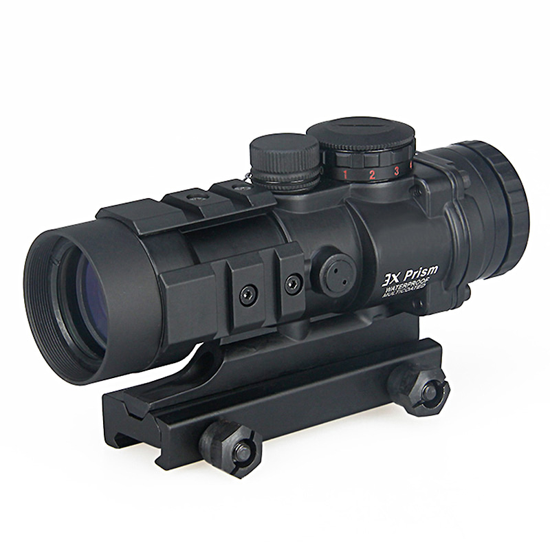 AR-332 Prism Sight 3X Tactical Red Dot Sight Rifle Scope with the NEW Ballistic CQ (Closo Quarters) Reticle