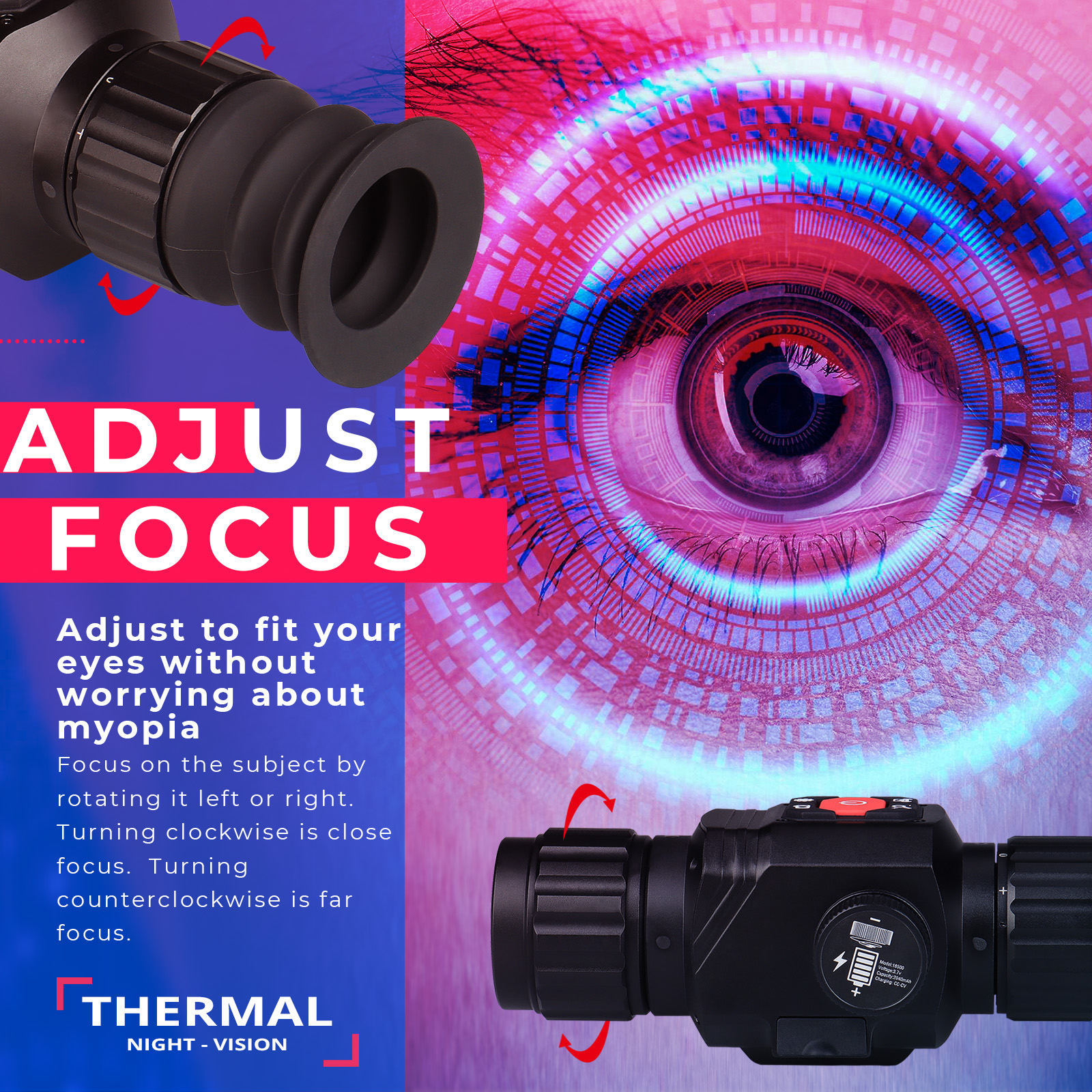 Outdoor 75mm Thermal Imager Sight Camera Night Vision for Hunting Night View Monocular Telescopic Sight Monocle