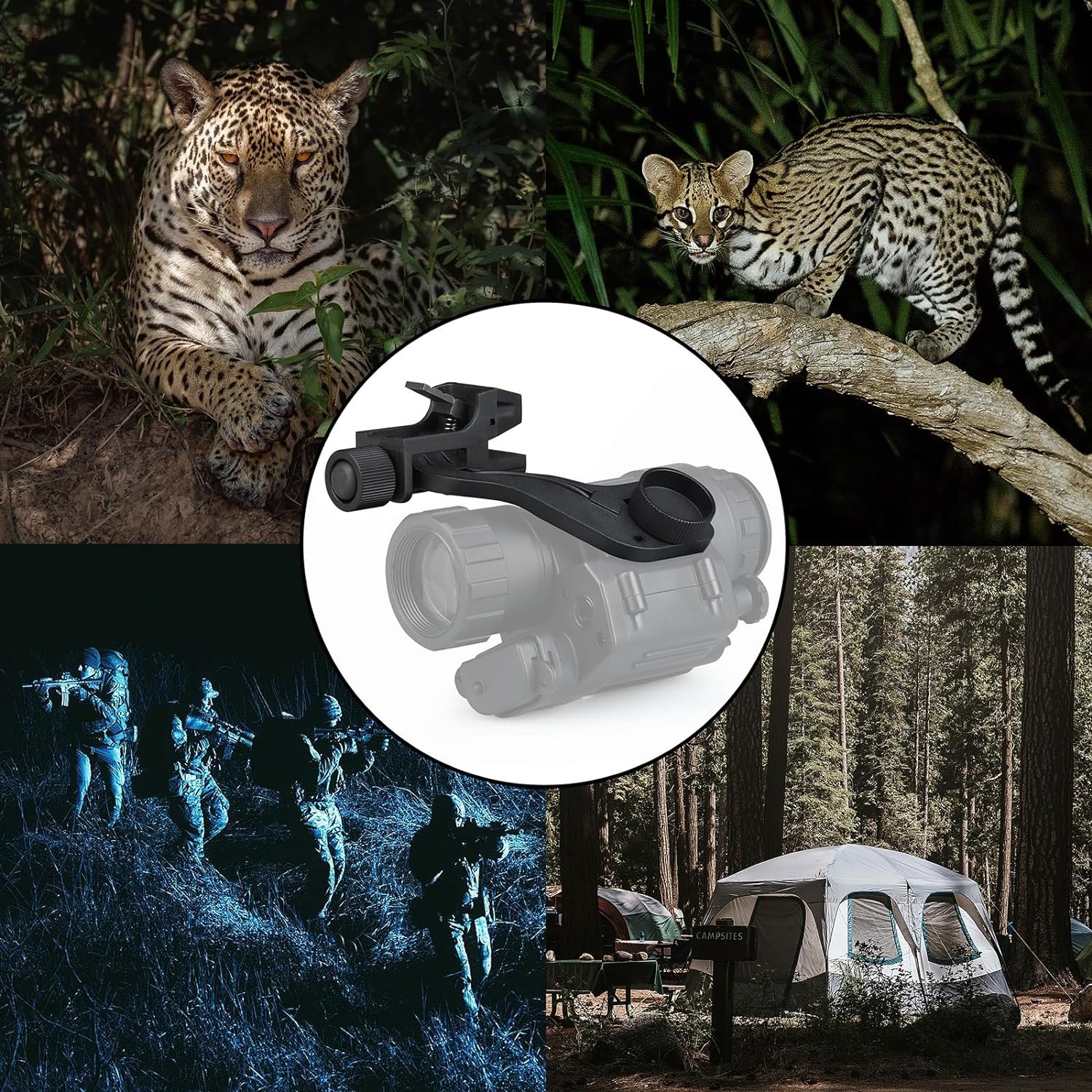 YSS PVS-14 Mental Mount night vision J-arm helmet adapter for Rhino mount fit for PVS 14 night vision devices