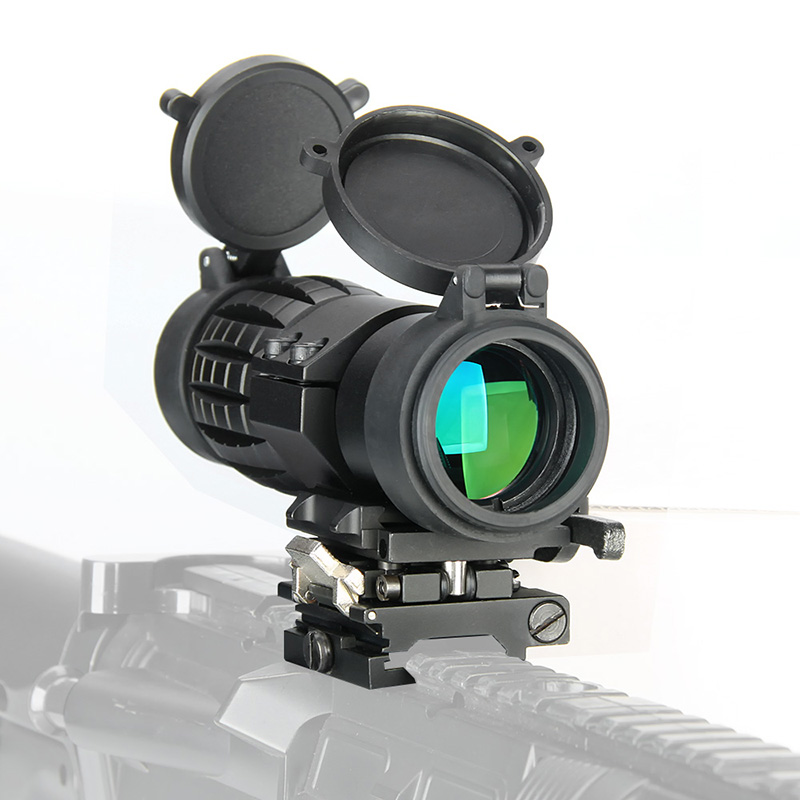 Tactical Rifle Scope 3x Magnifier Compact Sight with Flip to Side Mount for Picatinny Rail