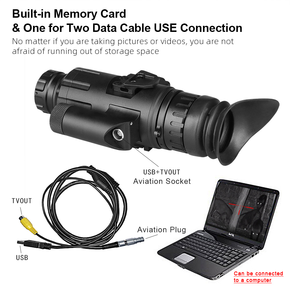 1-8X High Performance LED Digital Night Vision M250HD - FOV:21.5 ° X 12° for Hunting
