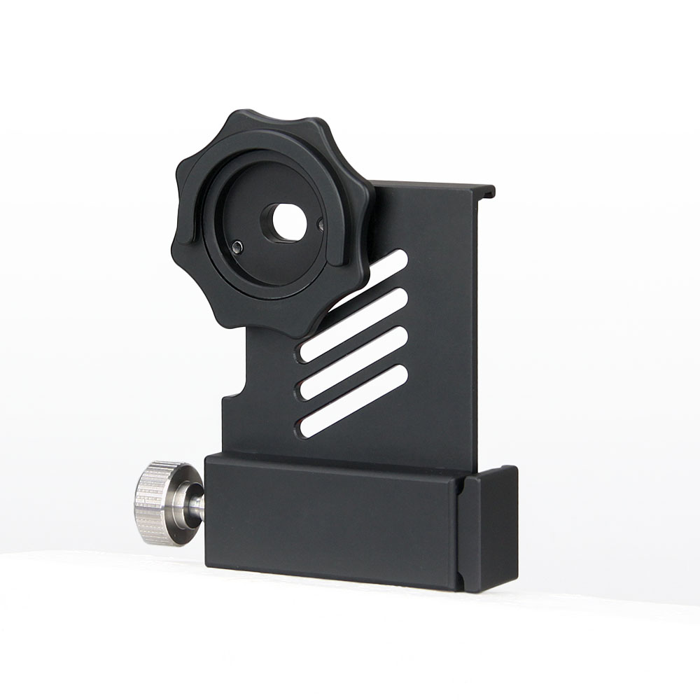 Ultra-light, compact, universal portable mounting bracket for connecting smartphones and night vision lenses