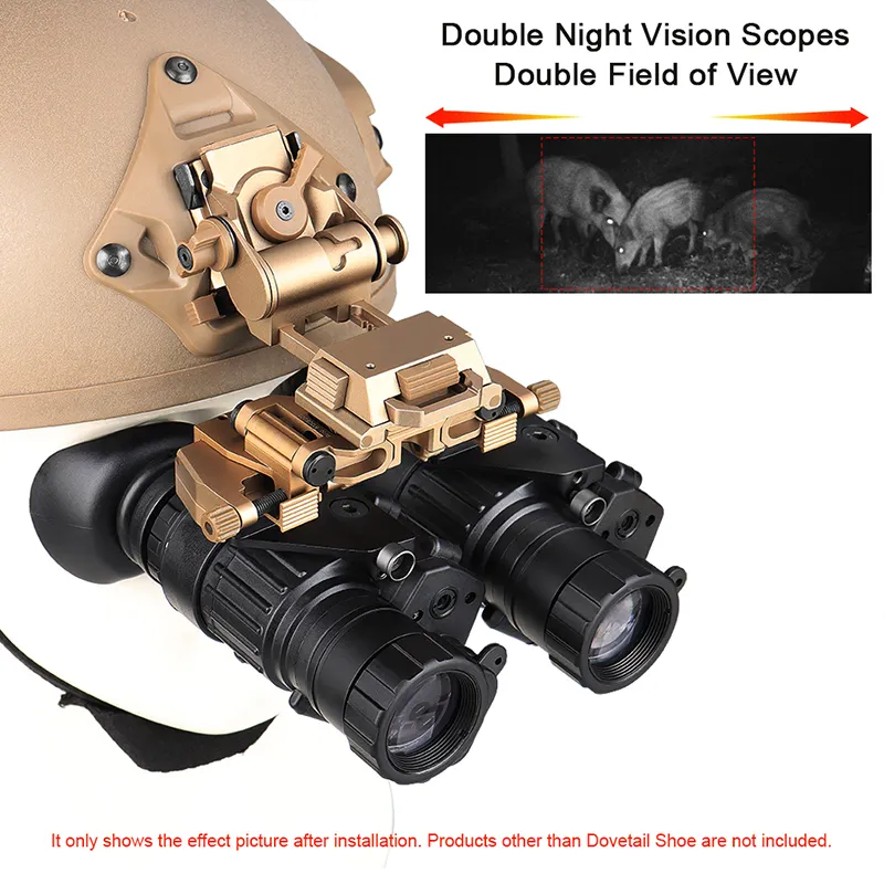 Double Dovetail Aluminum Mount Adapter to Connect Helmet