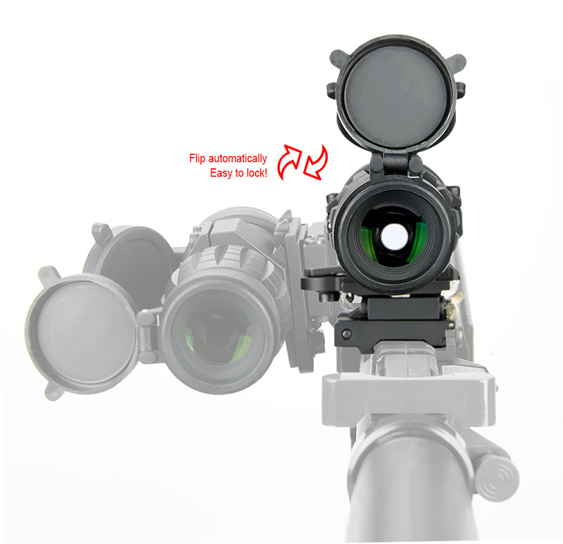 Tactical Rifle Scope 3x Magnifier Compact Sight with Flip to Side Mount for Picatinny Rail