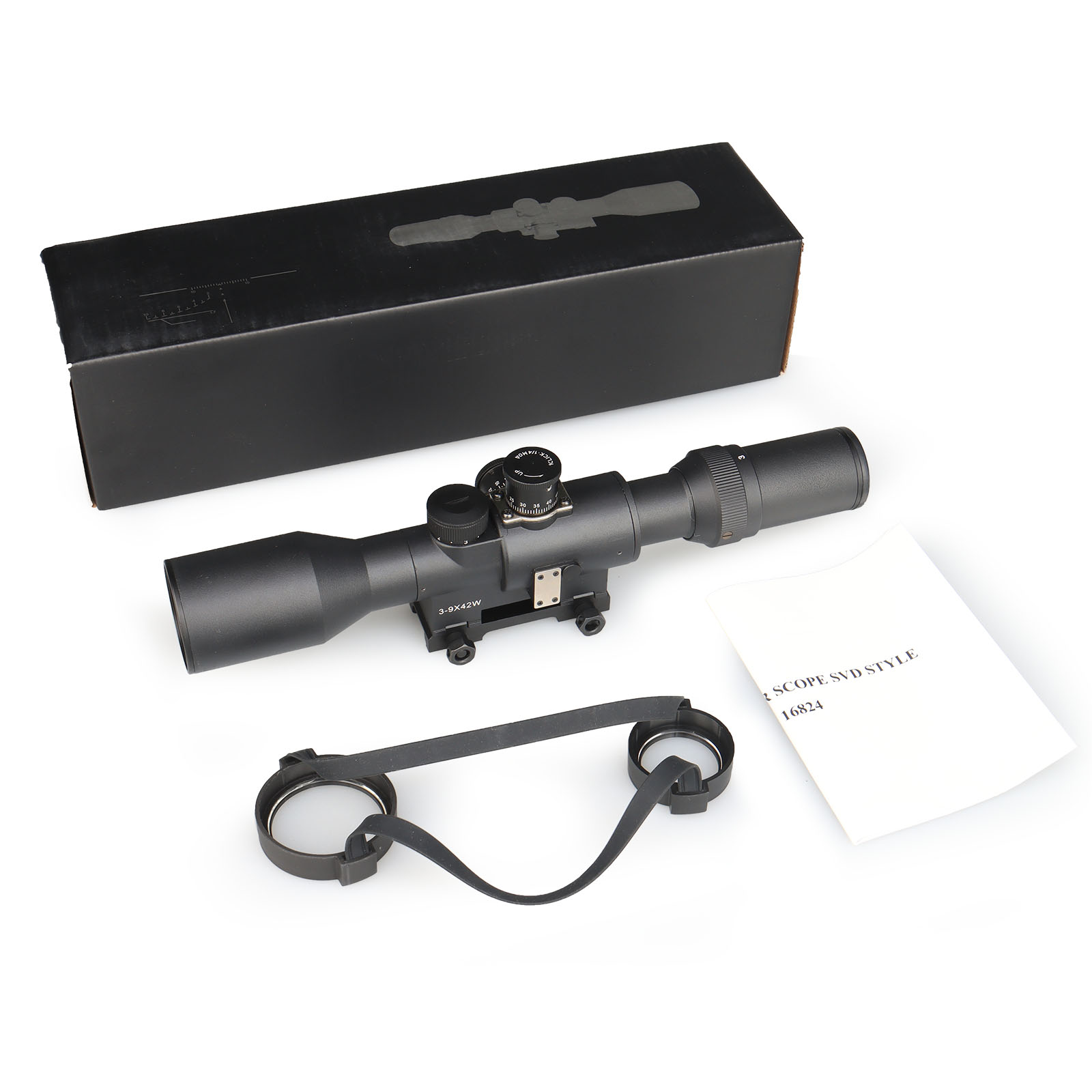 SVD 3-9X42 FFP Sniper Rifle Red Illuminated Scope For Hunting Glass Reticle Tactical Optics Sights Shooting