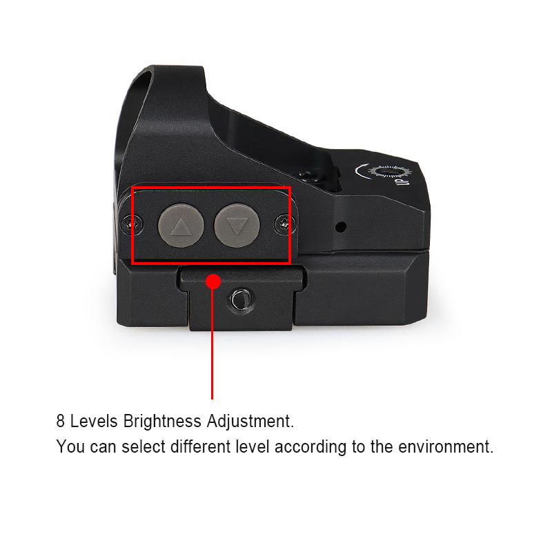 YSS 1x24mm Red Dot Sight Scope 2 MOA Reflex Sight Waterproof Shockproof Fog-Proof with Rail Mounts for Hunting