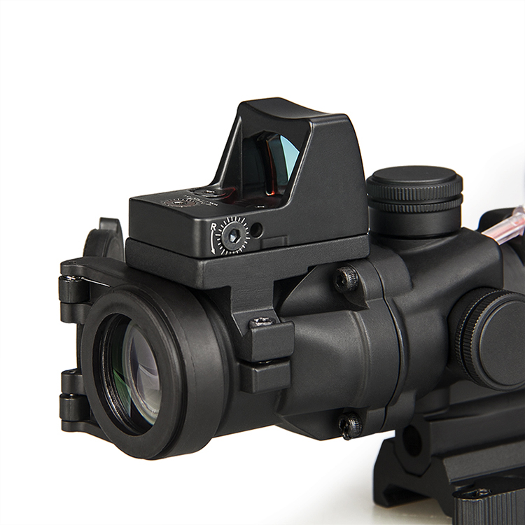 Tjcon ACOG 3.5x35 Rifle Scopes w/ Illuminated with RMR Red Dot Sight M249 Ballistic Reticle