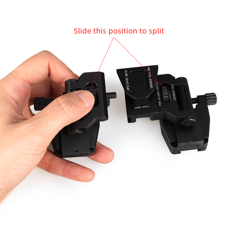Double Dovetail Aluminum Mount Adapter to Connect Helmet
