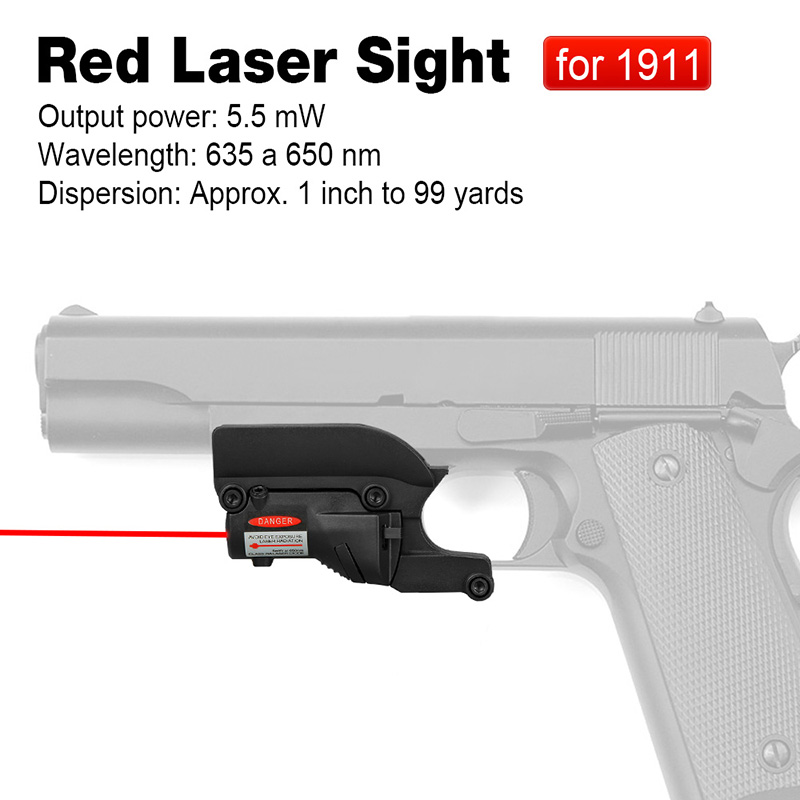 Red Laser Sight for 1911 Pistol --rail:21.2mm