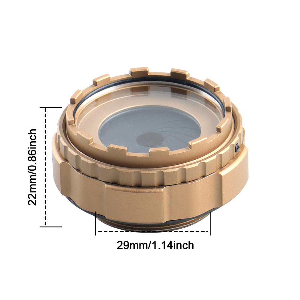Aluminum Metal Protection Lens Cover Cap Light Shield