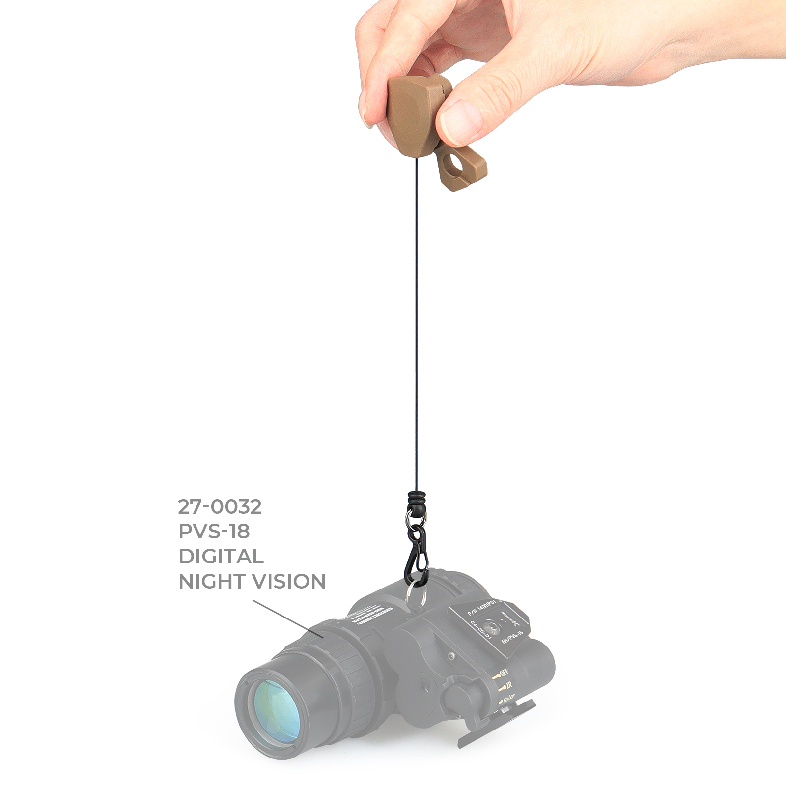 Compact and sturdy night vision device anti-lost lanyard suitable for three-hole bracket