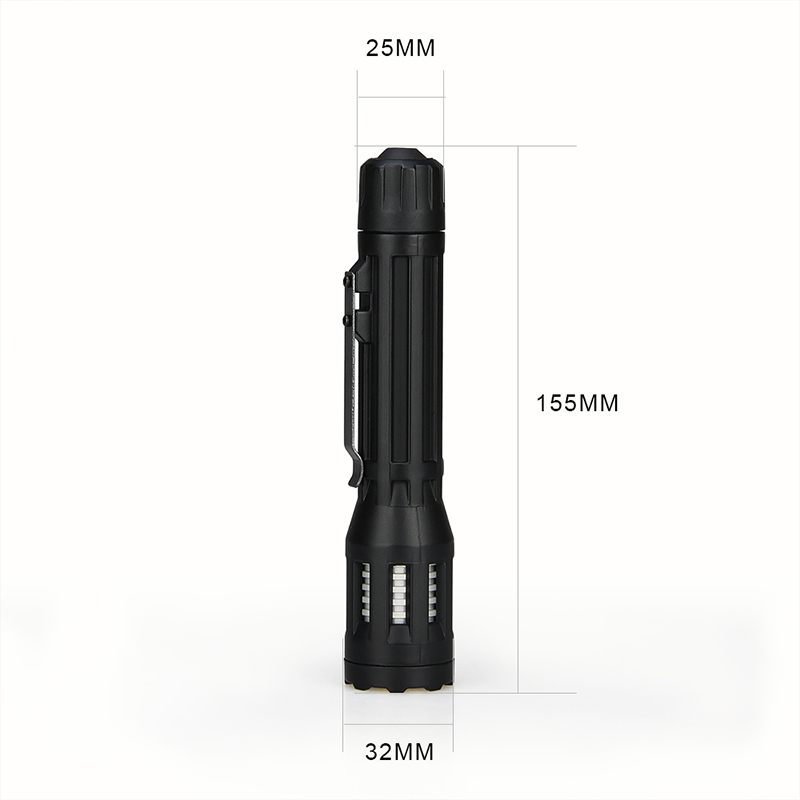 Rechargeable led flashlight L2 CREE 300lm 7000k 9V Flashlight black