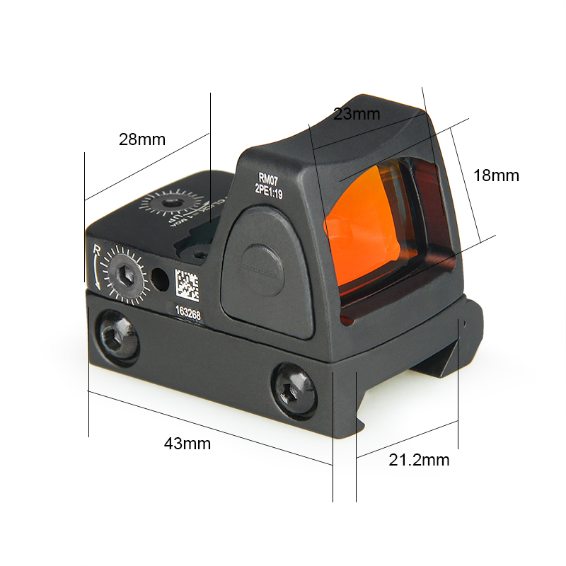 Tactical Red Dot Scope Compact Collimator Reflex Sight Hunting Riflescope Pistol Optics Weaver Rail