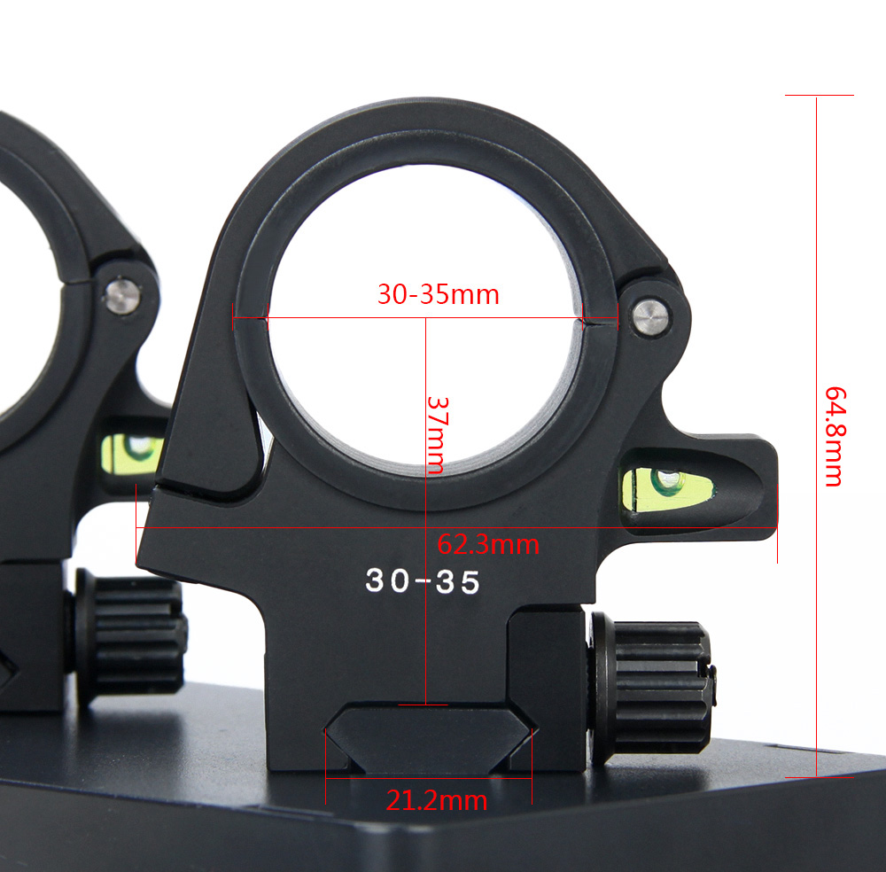 Scope mount - 30-35mm Bubble Level Mount Lightweight design Center Height 37mm