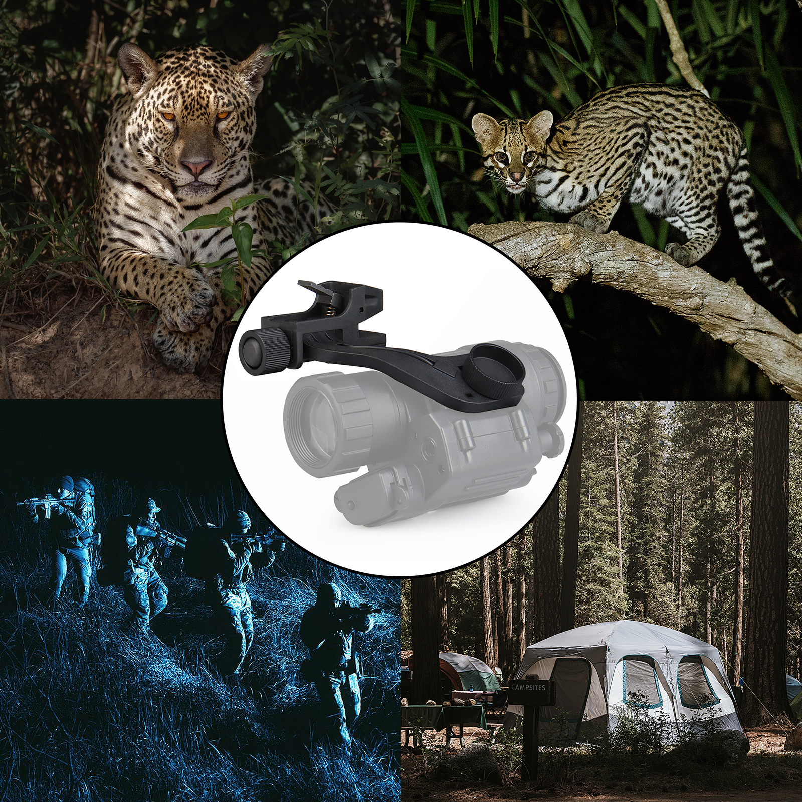 New POM Movable J-Arm Helmet Adapter/Mount for Night Vision PVS-14