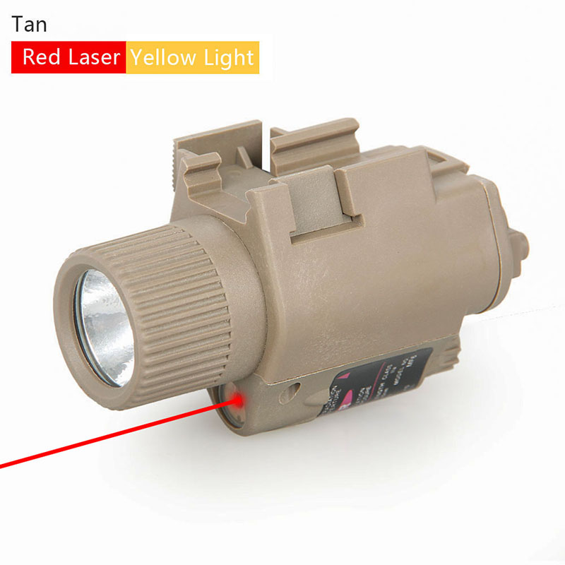 Airsoft Red Laser Flashlight Combo with Picatinny Rail Mount for Pistol Tactical Light M6 LED Flashlight