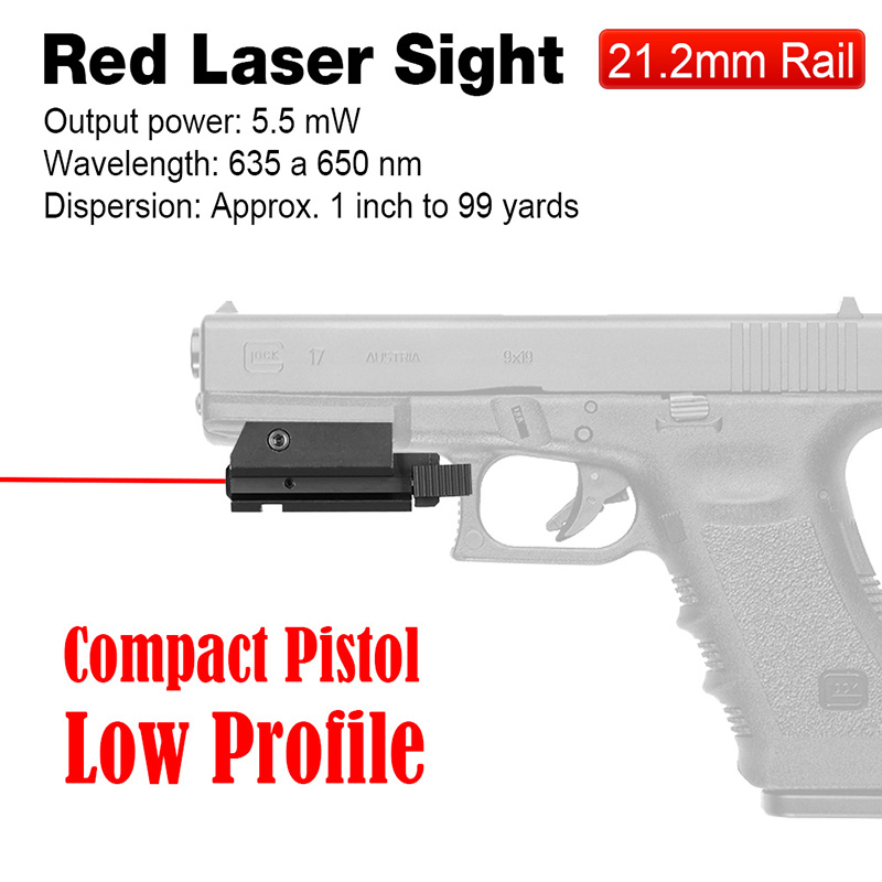 Laser Sights For Pistols - 20mm Mounting Red Laser Sight