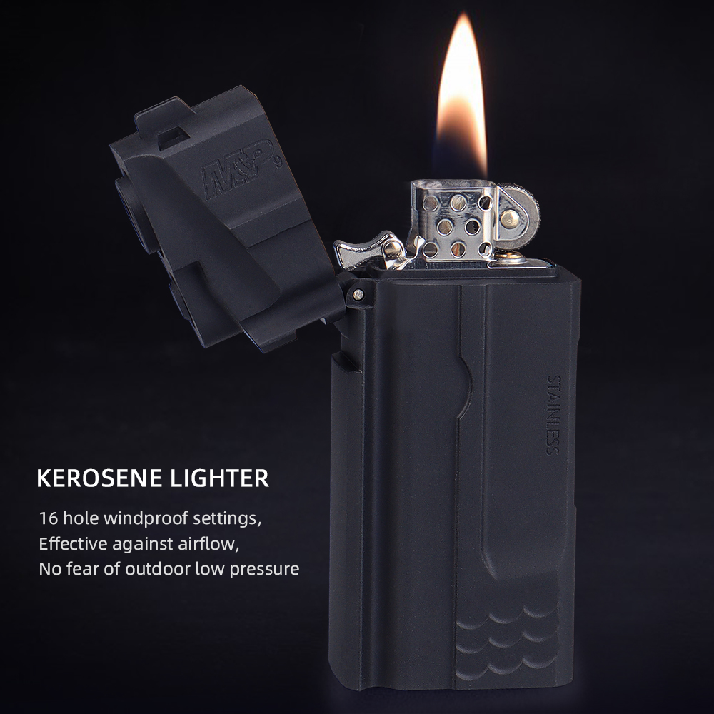 MP9 Pistol Style Design Windproof Kerosene Lighter