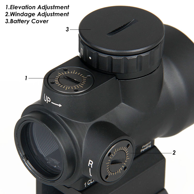 MRO 2.5 MOA Adjustable Red Dot Scope Reflex Sight With 21.2mm Mount For Hunting