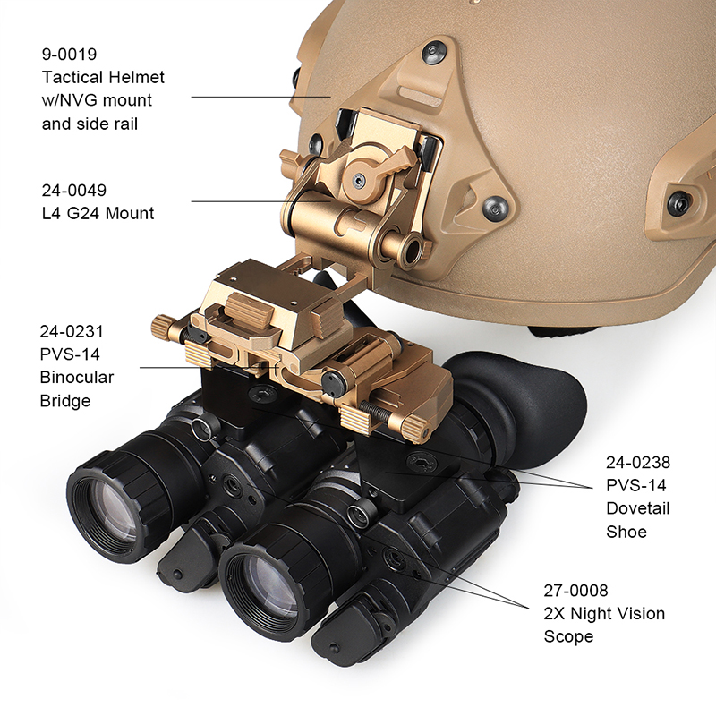 Double Dovetail Aluminum Mount Adapter to Connect Helmet