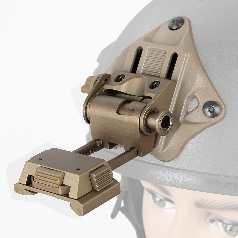 New hunting L4 G19 helmet bracket vertical fixed installation with Ops-Core permanent VAS cuttlefish base for pvs18