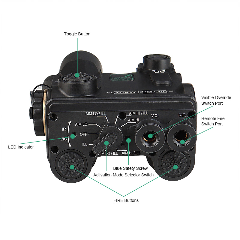 DBAL-A4 (DUAL BEAM AIMING LASER - ADVANCED4) DBAL-A4 Red LASER-Light Combo