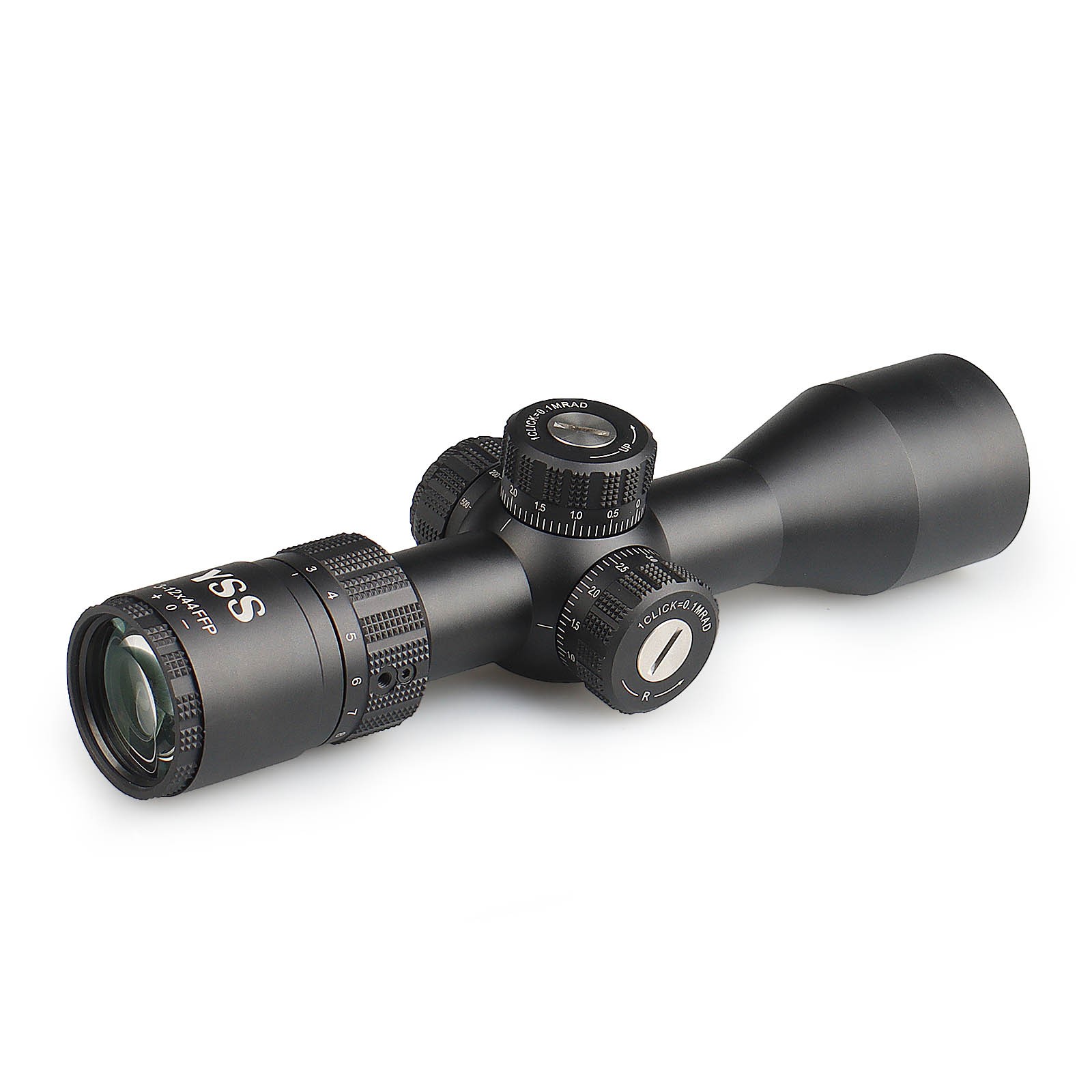 YSS 3-12X44 FFP Riflescope with Long Eye Relief & MIL-DOT Reticle