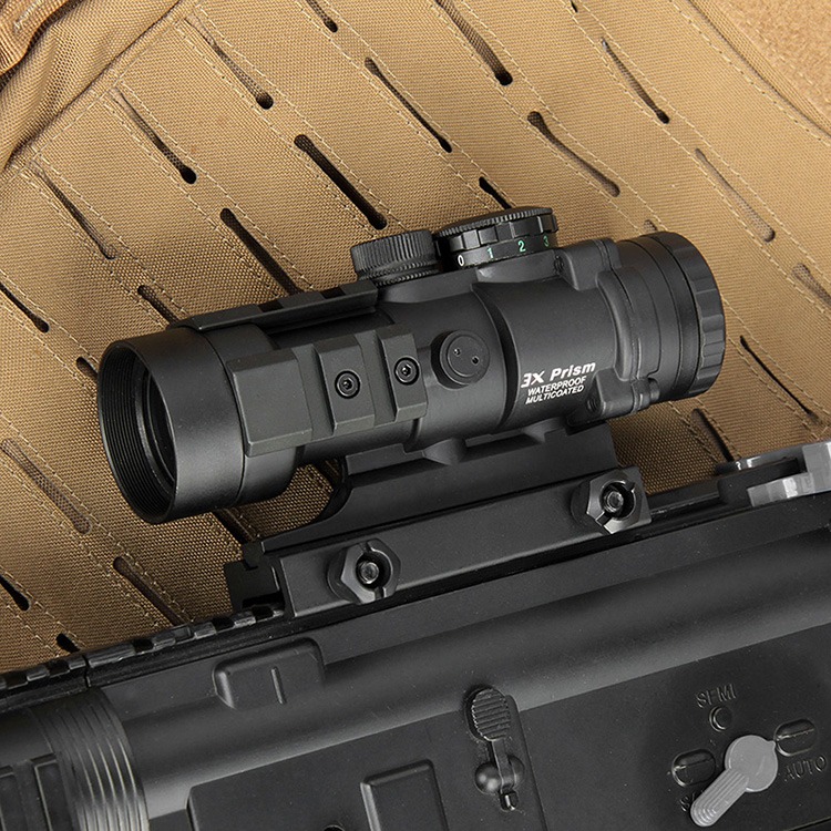 AR-332 Prism Sight 3X Tactical Red Dot Sight Rifle Scope with the NEW Ballistic CQ (Closo Quarters) Reticle