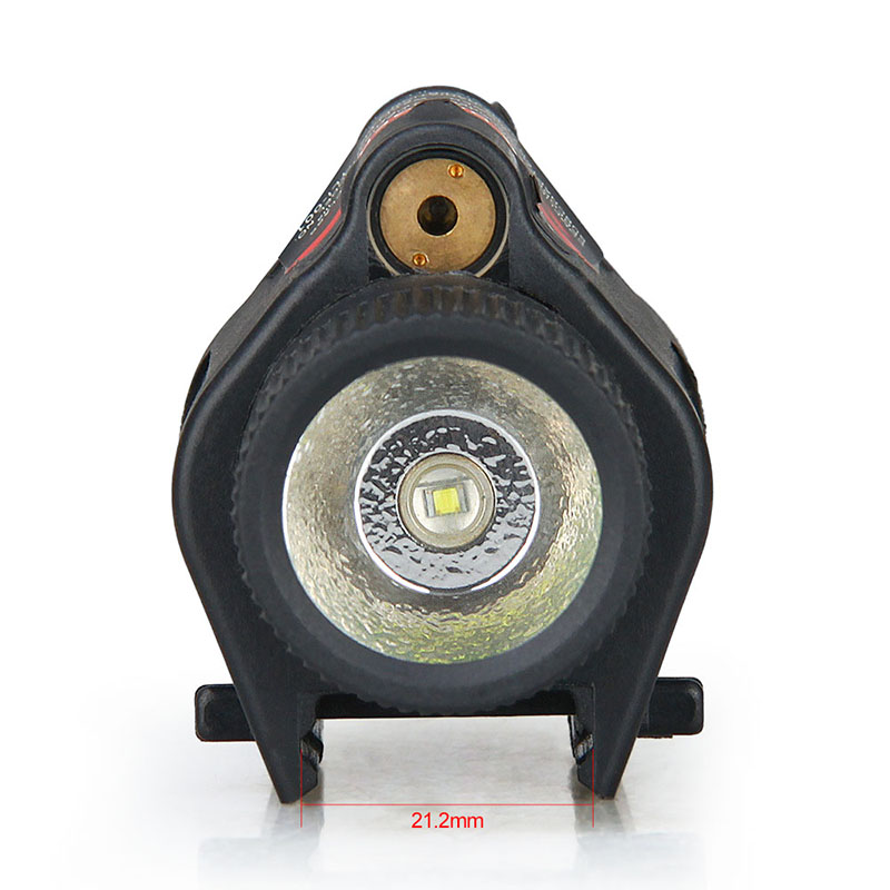 M6 LED Illuminator Flashlight 200 lumens with Laser fits Picatinny or Glock-Style Rails Polymer