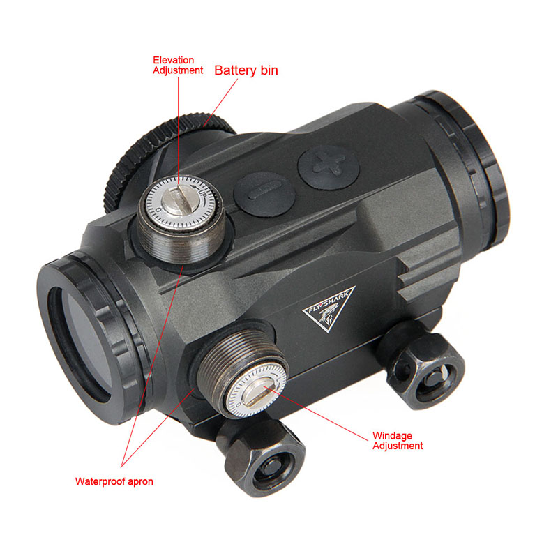 3MOA Reflex Sight 1X22MM SAR Red Dot Sight Aluminum Housing Black