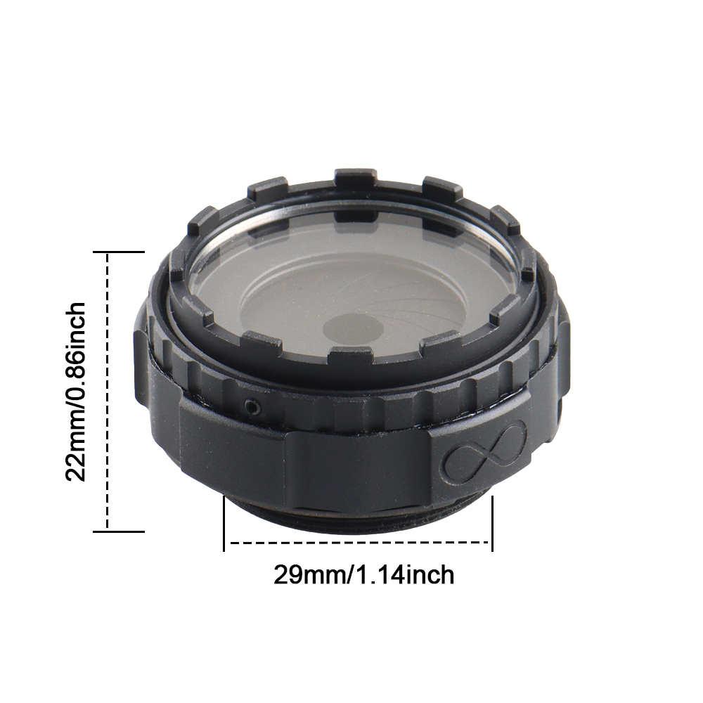 Aluminum Metal Protection Lens Cover Cap Light Shield