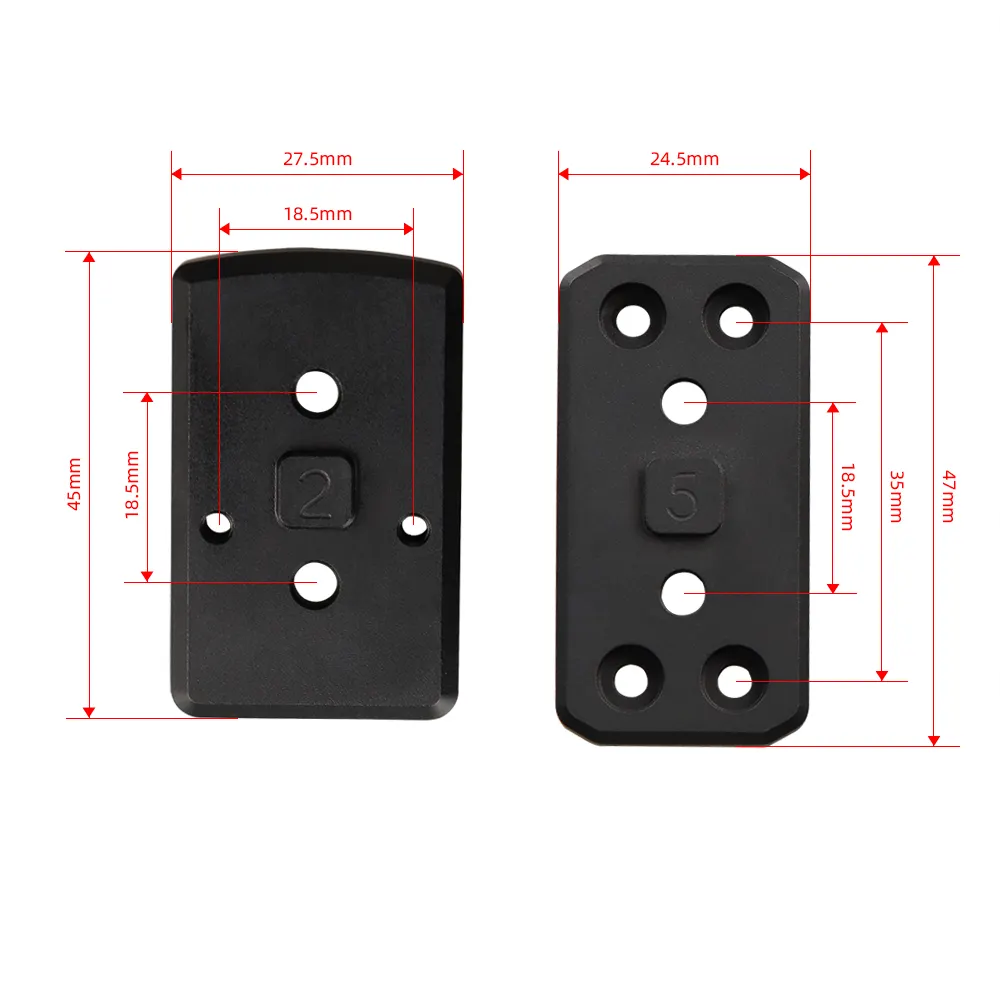 Offset Optic Mount for T2 / RMR--rail:21.2mm