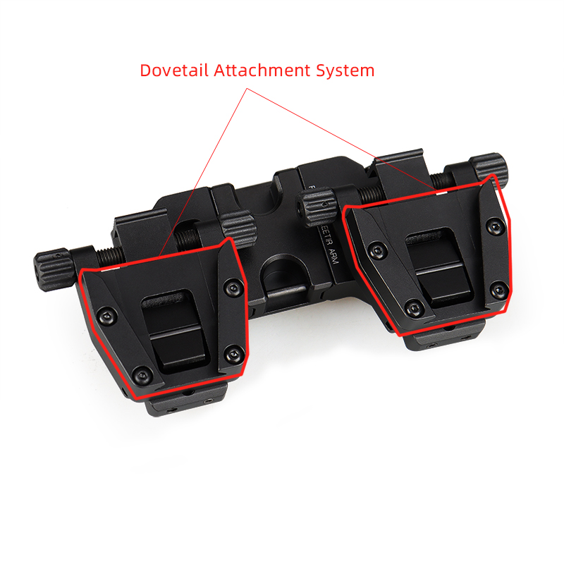 Double Dovetail Aluminum Mount Adapter to Connect Helmet