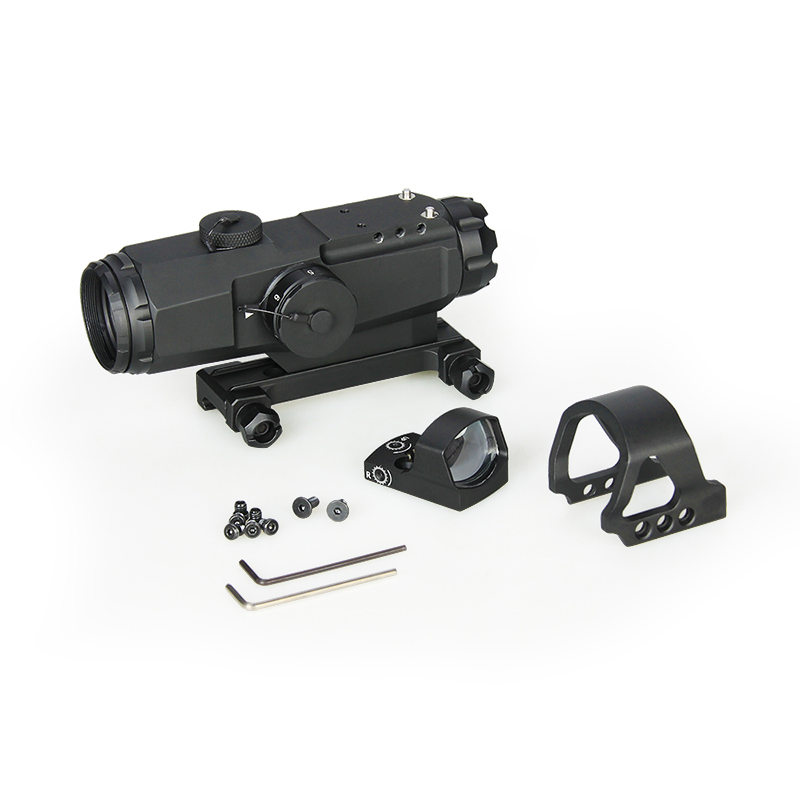 Leupold Mark 4 HAMR Rifle Scope 4x 24mm with Picatinny Mount and DeltaPoint Red Dot Sight