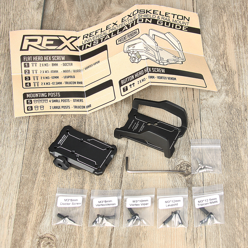 Reflex Exoskeleton Mount on Picatinny/NATO Accessory Rail - Universal Bracket