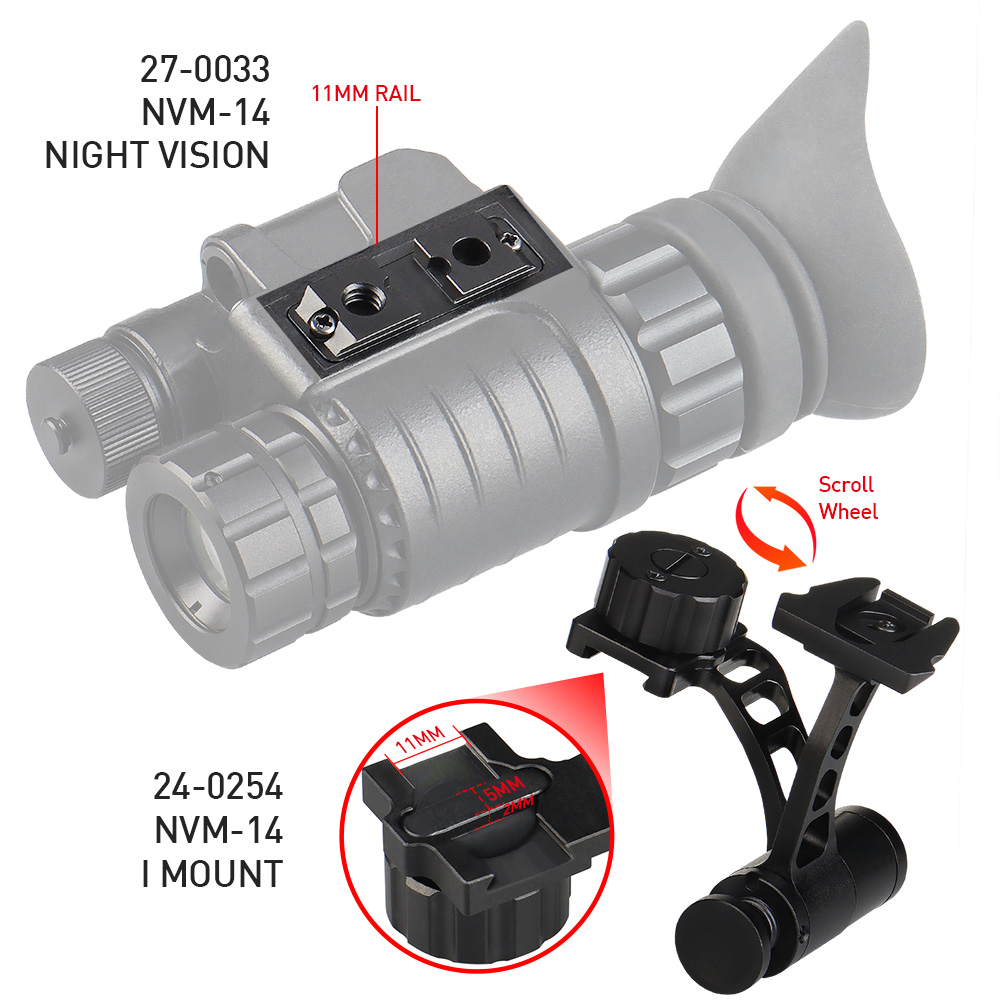 Adjustable Helmet mount adapter for Night Vision NVM-14