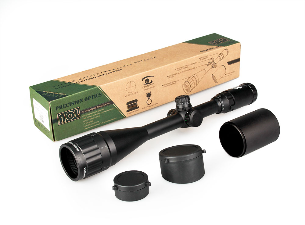 Scope 6-24X50mm Optics Scope Rangefinder Reticle Scope For Real Hunting Red/Green/Blue Illuminated Level 3