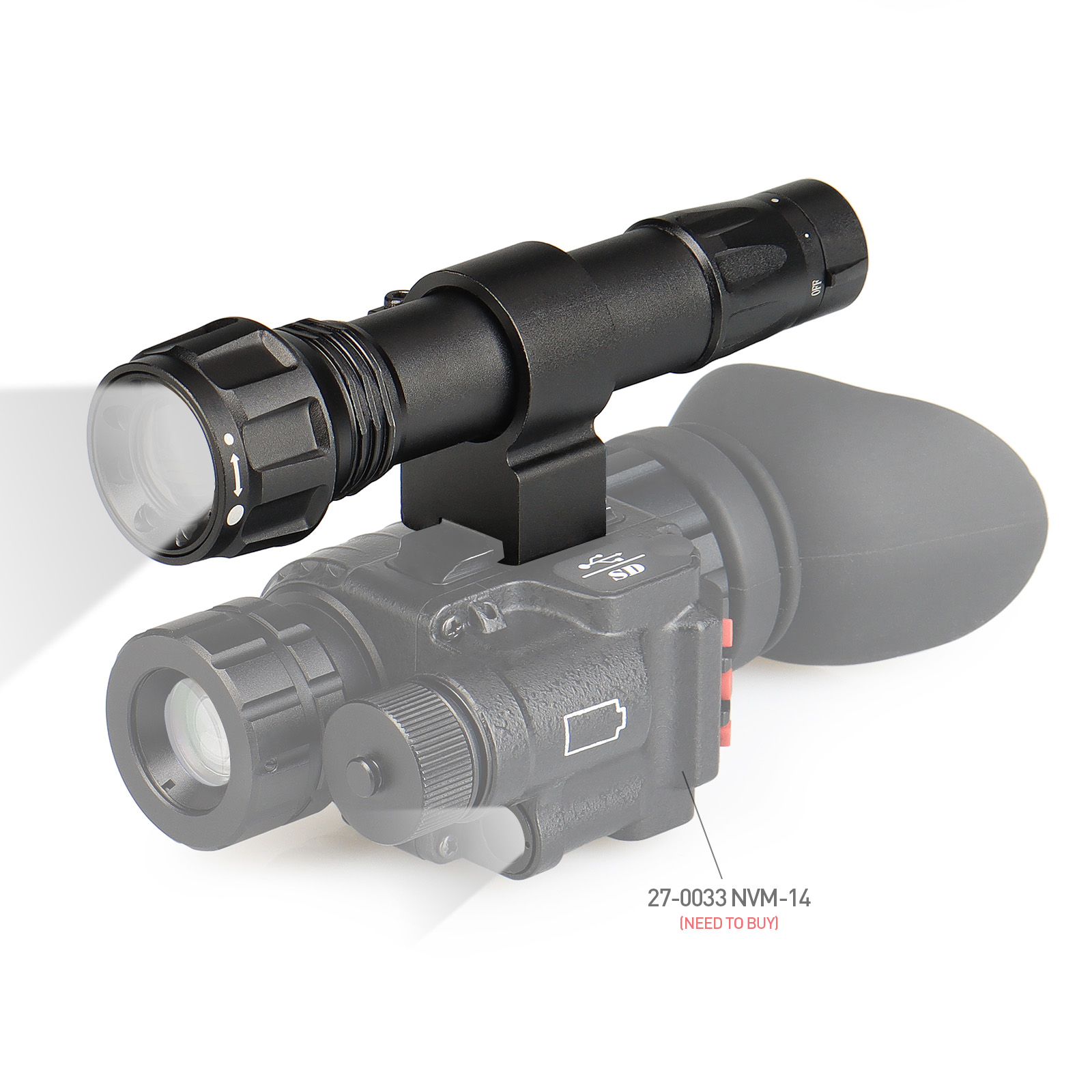 IR850 Pro Long Range IR Illuminator with Adjustable Mount 850NM IR LIGHT FOR NVM-14 WITH 2 MOUNT